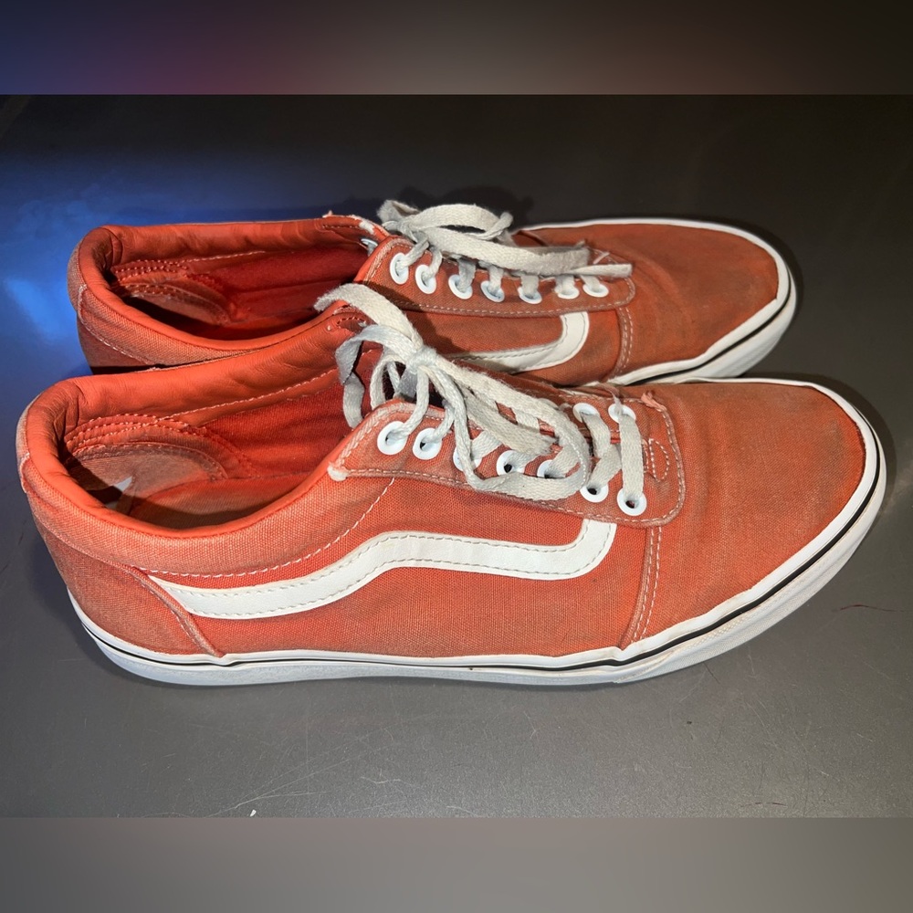 Mens Orange Vans Size 10